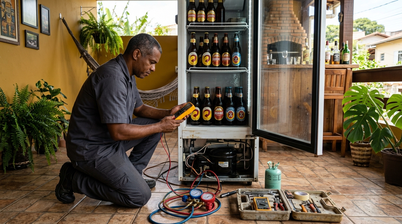 Conserto de placa eletrônica de cervejeira na Utinga, Belém‑PA