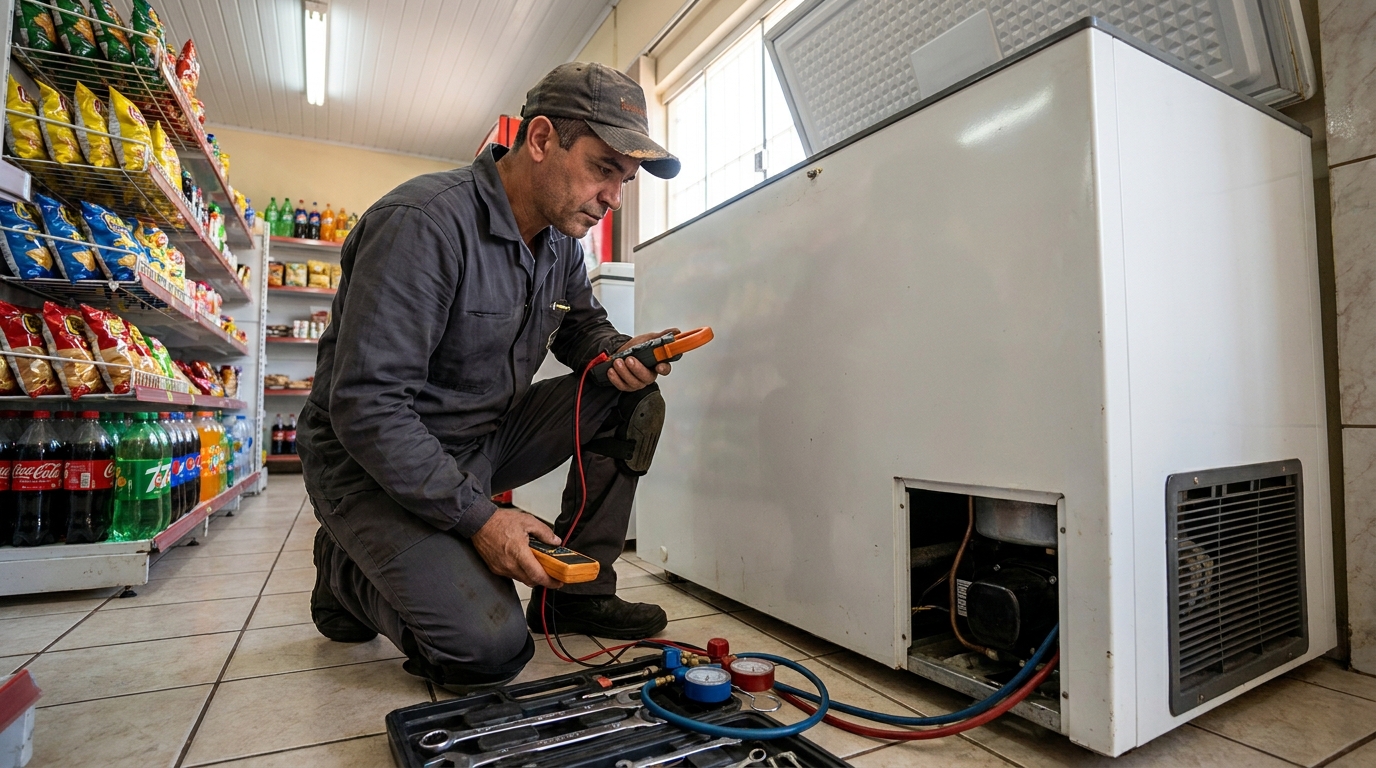 Conserto de placa eletrônica de freezer na Utinga, Belém‑PA